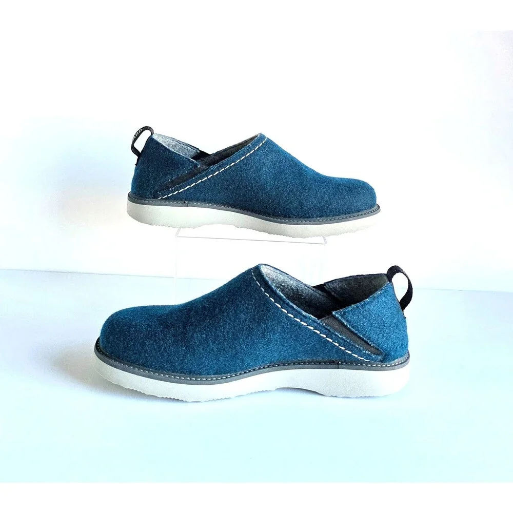 SAMUEL HUBBARD Spring Back Slippers Royal Blue 9.5 43 Monopett Felt Comfort - Picture 5 of 16